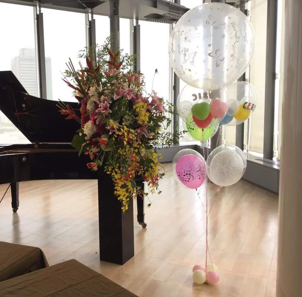 Decor and grand piano styling at ATC Sunset Hall